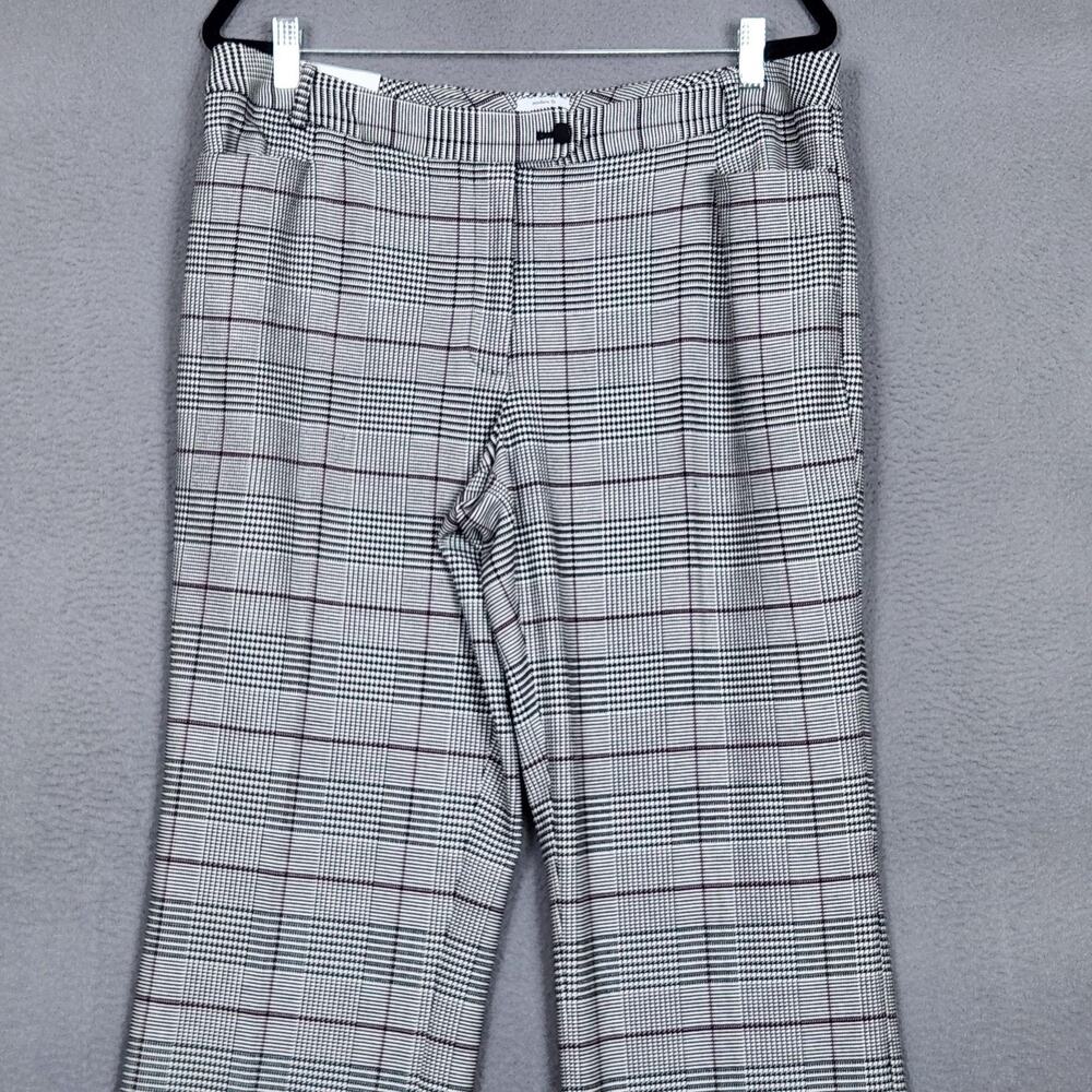 Calvin Klein Dress Pants Womens 12 Gray Plaid Modern Fit Slim Tapered Stretch - Picture 6 of 16